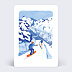 Carte Postale Mona Leu-Leu x Popcarte - Ski