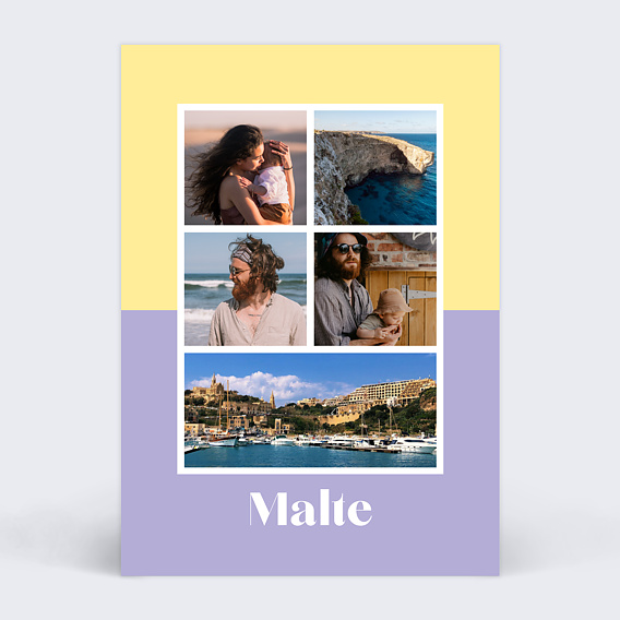 Carte Postale Bicolore
