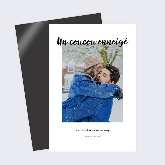 Carte postale Grand cadre blanc d'hiver