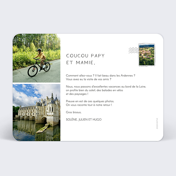 Carte Postale Voyage à Vélo