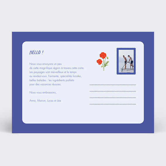 Carte postale Nouveaux Horizons Verso