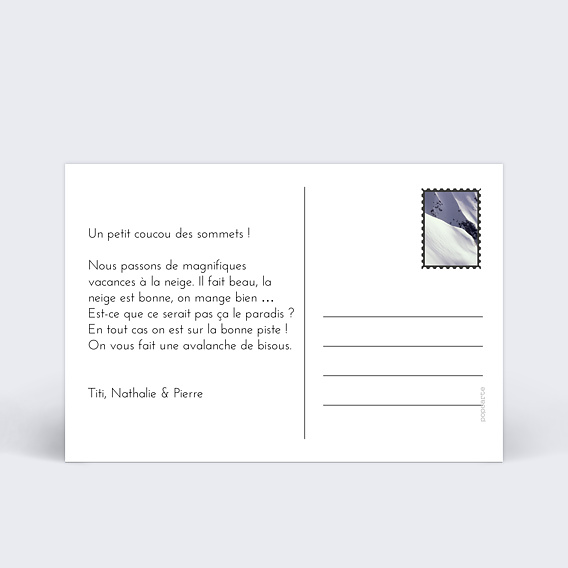 Carte postale Multiphotos 5 Photos Montagne Verso