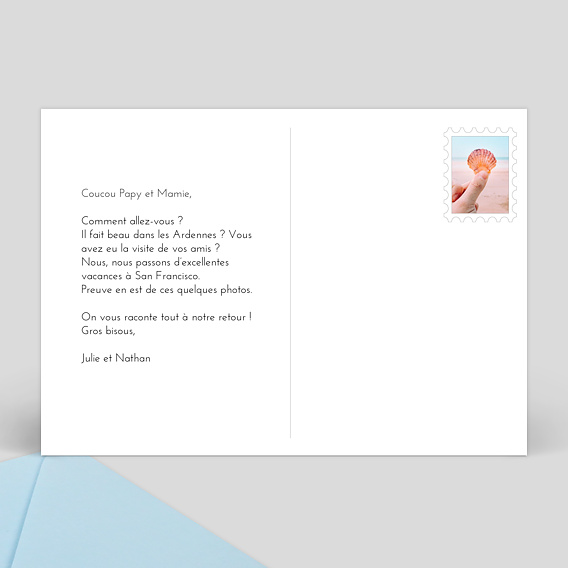 Carte postale multiphoto 1-3 horizontale Verso