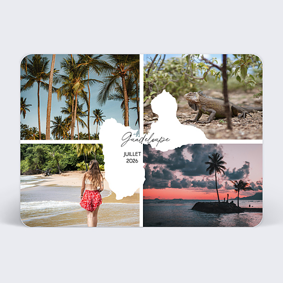 Carte Postale Étiquette Guadeloupe