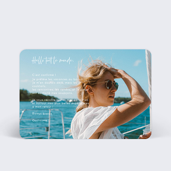 Carte Postale Typographie (dos photo)