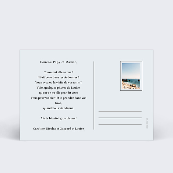 Carte Postale Chic Bleu