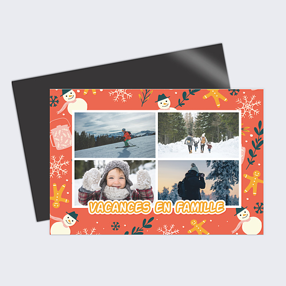 Carte Postale Motif Flocon