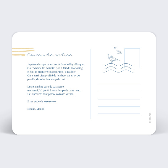 Carte postale Espadrilles Verso