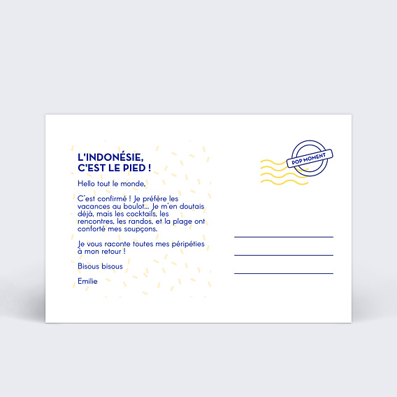 Carte postale Ça bosse dur Verso