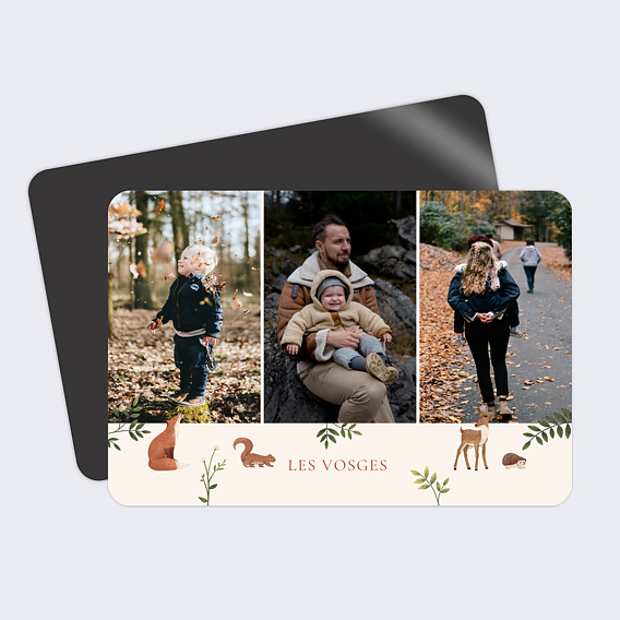 Carte postale Automne animaux