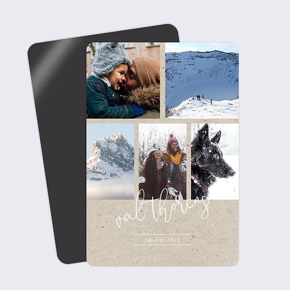 Carte postale Chiné Typographique