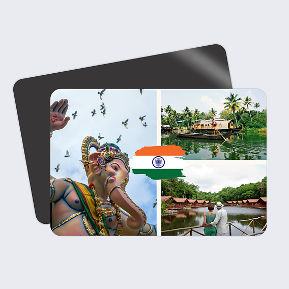 Carte postale Drapeau Inde