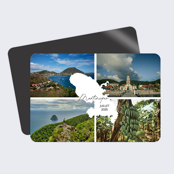 Carte postale Étiquette Martinique