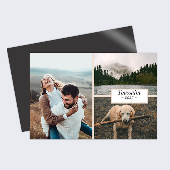 Carte postale Etiquette Poudrée Automne