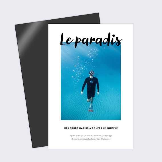 Carte postale Grand cadre blanc d'été