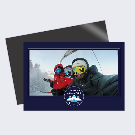 Carte postale Hiver Blason photo seule