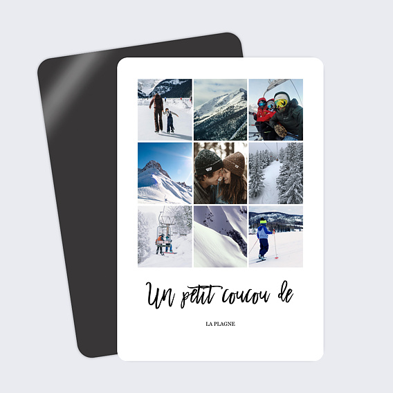 Carte postale Hiver Multiphoto Chic