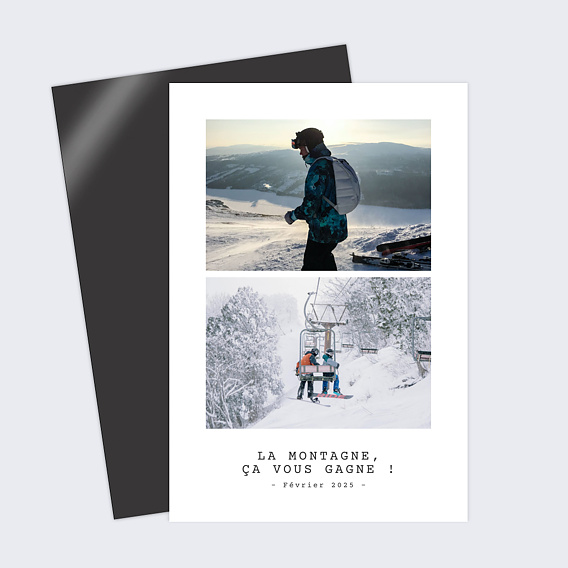 Carte postale Hiver Polaroïd Simple II