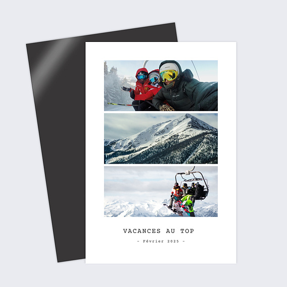 Carte postale Hiver Polaroïd Simple III