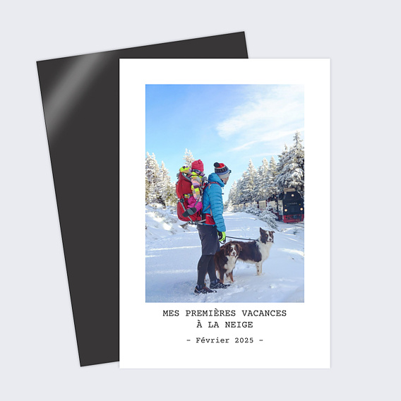 Carte postale Hiver Polaroïd Simple