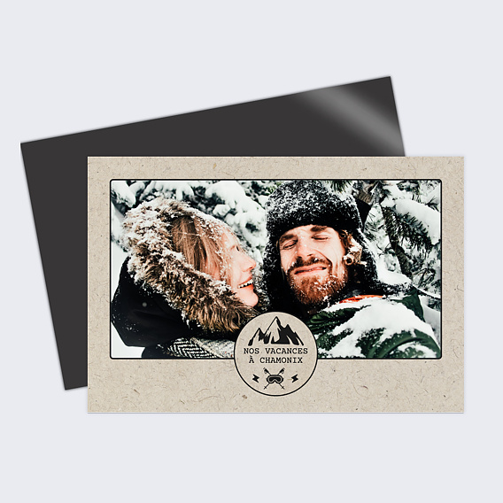 Carte postale Hiver Vintage photo seule