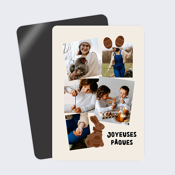 Carte postale Lapin en Chocolat