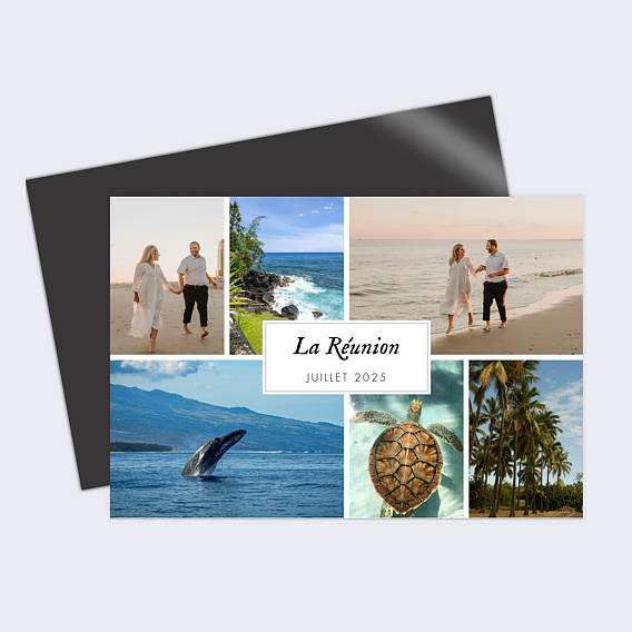 Carte postale Multiphoto Etiquette Paysage