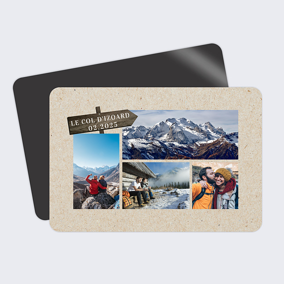 Carte postale Panneau de Montagne