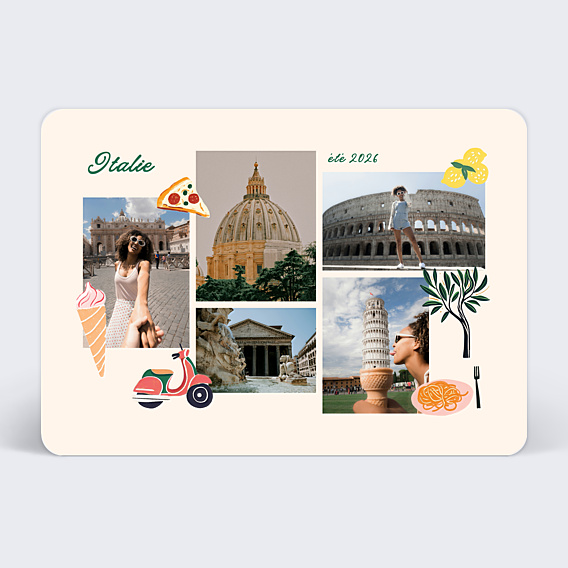 Carte Postale Pêle Mêle Italie