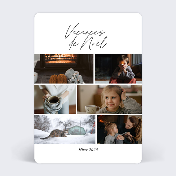 Carte postale Panoramique Hiver Recto