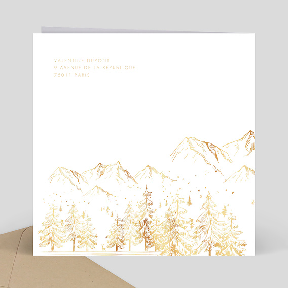 Carte postale Paysage d'Hiver Verso