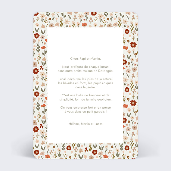 Carte postale Liberty Joyeux Verso