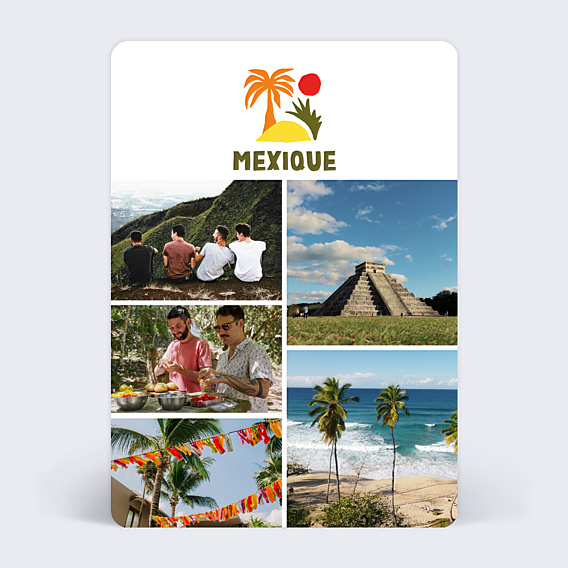 Carte Postale Île Colorée