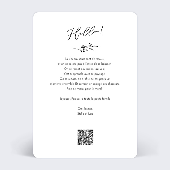 Carte postale Petites Baies Printemps Verso