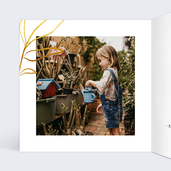 Carte postale Feuillage Ocre Intérieur Gauche