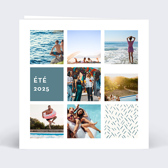 Carte postale Multi Photos Pastel Verso