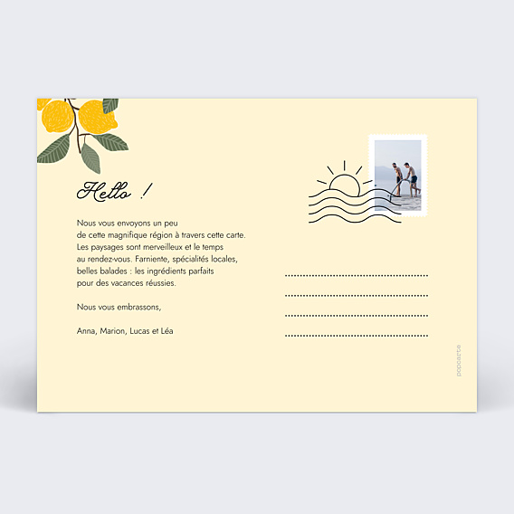 Carte Postale Jolis Citrons