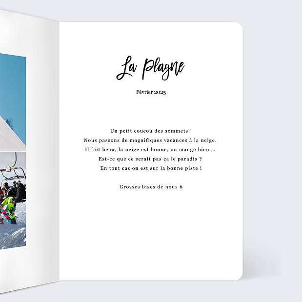 Carte Postale Hiver Multiphoto Chic Intérieur Droit