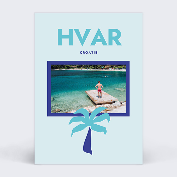 Carte Postale Funky Azul