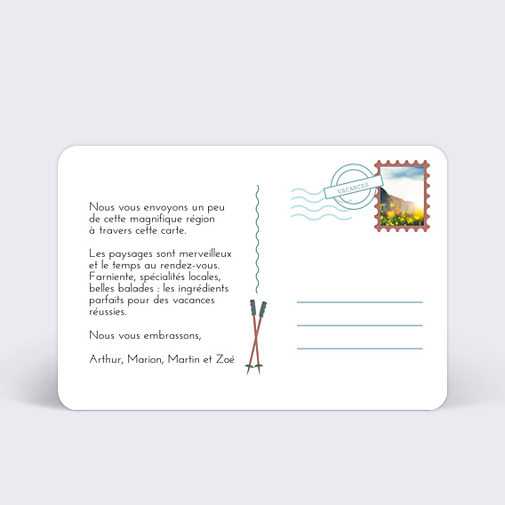 Carte Postale Mini illu montagne