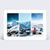 Carte postale Triptyque Vacances d'Hiver