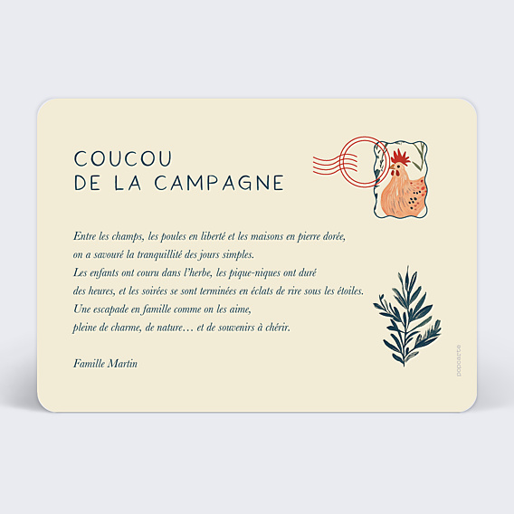 Carte Postale Liberty Campagne