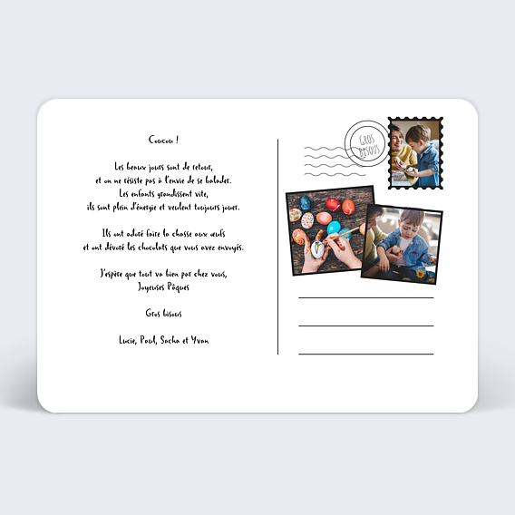 Carte postale Evasion Printemps Verso