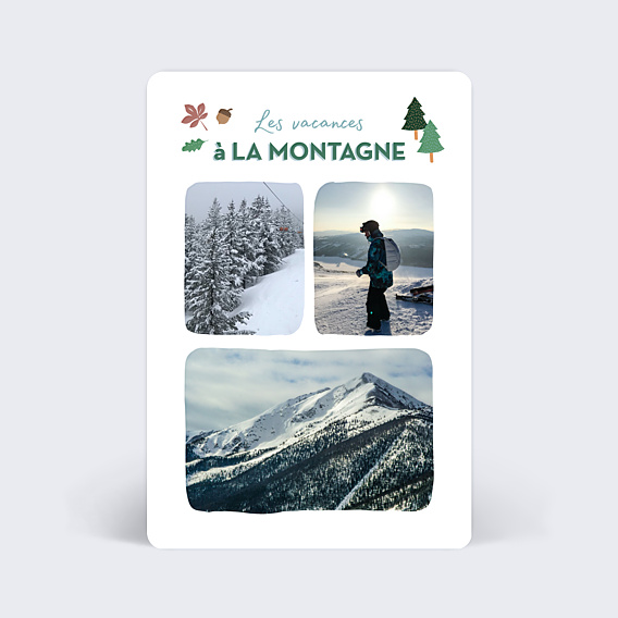 Carte postale Montagne Hiver