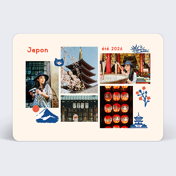 Carte Postale Pêle Mêle Japon