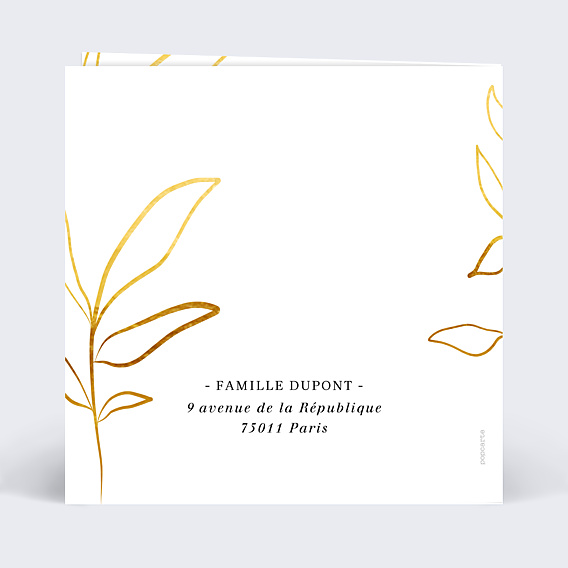 Carte Postale Feuillage Ocre