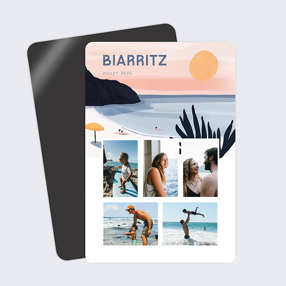 Carte postale Coucher de soleil illustré