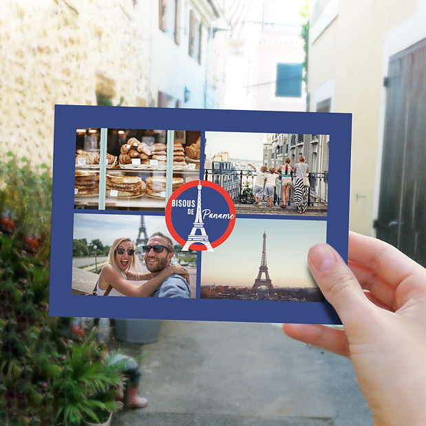 Carte Postale Bisous de Paname