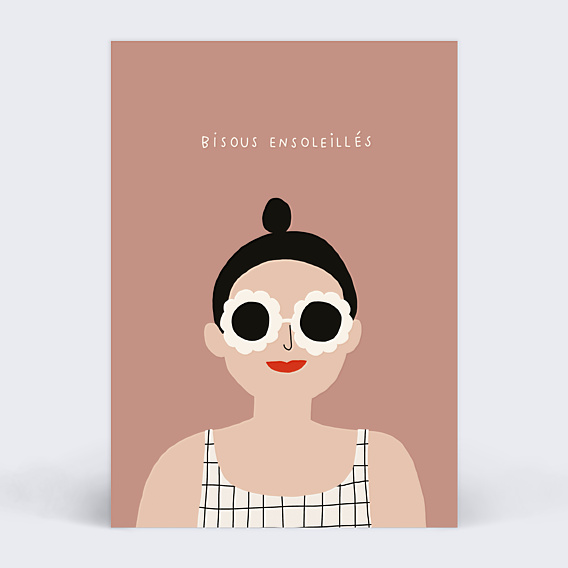 Carte postale Jennifer Bouron x Popcarte - Bisous Ensoleillés