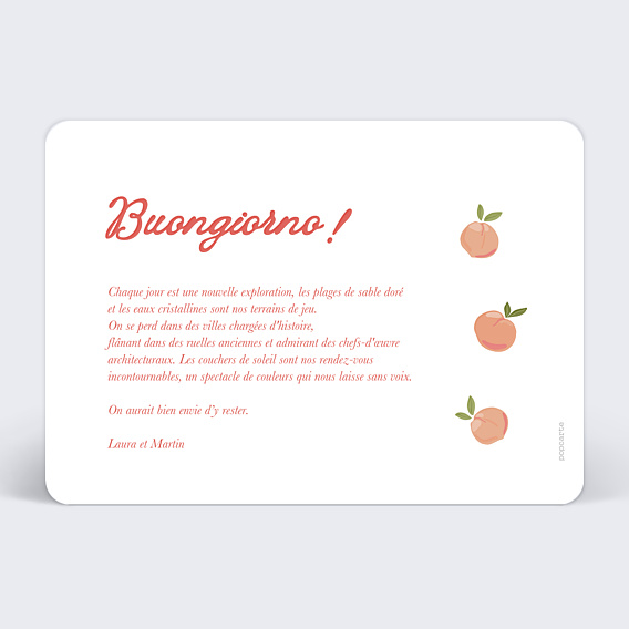 Carte Postale Peach